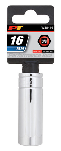 Performance Tool 3/8 in. Drive Deep Socket 16mm W38416 - packaging