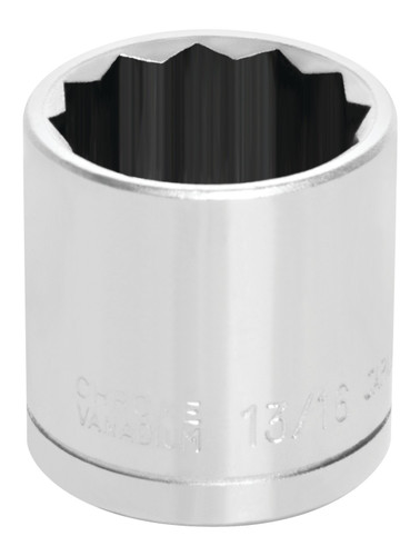 Performance Tool 3/8 in. Drive 12-Point Socket 13/16 in. W38526 - front view
