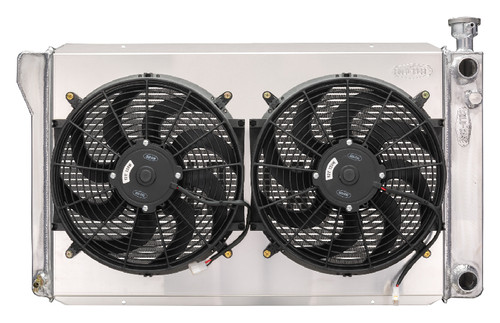 Aluminum Radiator and Dual 14 in Fan Kit - LS Swap GMT580SK
