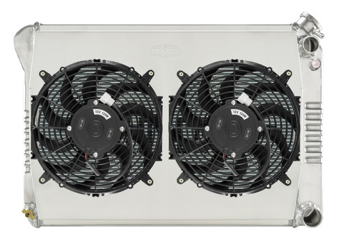 Aluminum Radiator and Dual 12 in Fan Kit - LS Swap CHN549SK