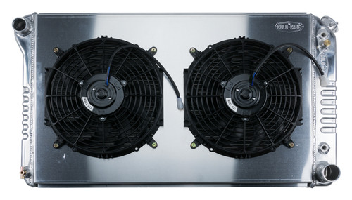 Aluminum Radiator and Dual 12 in Fan Kit - 21 in Tall, Automatic Transmission GMT556A21K