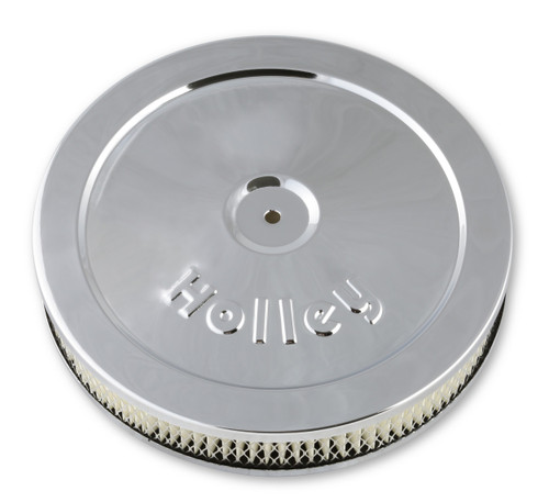 10" Chrome Round Air Cleaner 120-145 - front view