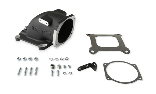 EFI Throttle Body Intake Elbow-Black Finish 300-240BK - front view