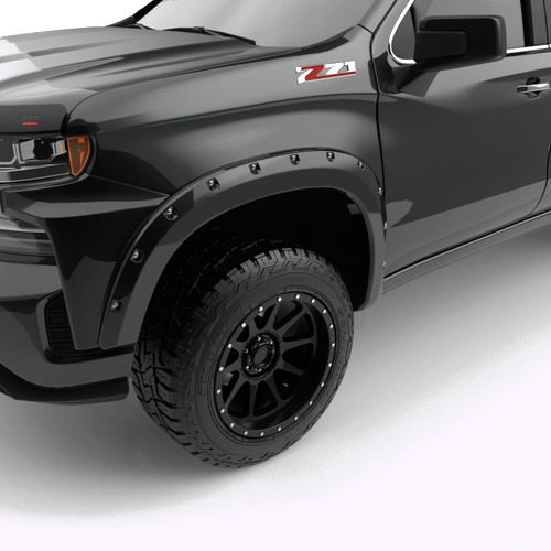 EGR Bolt-On Look Fender Flares Black for Chevrolet Silverado | 791654-GBA