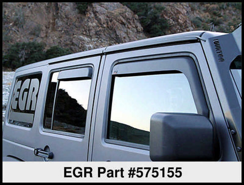 EGR In-Channel Window Visors Matte for Jeep Wrangler JK | 575155