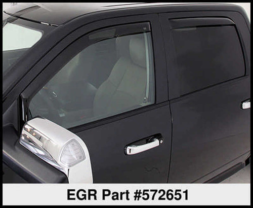 EGR In-Channel Window Visors for Dodge Ram Pickup Quad Cab | 572651