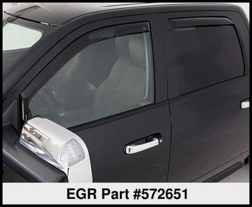 EGR In-Channel Window Visors for Dodge Ram Pickup Quad Cab | 572651
