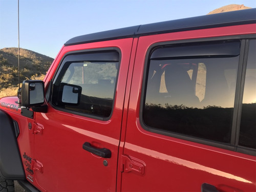 EGR SlimLine In-Channel Window Visors Matte Black for Jeep Wrangler JL | 575255