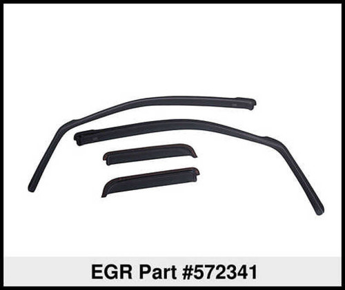 EGR In-Channel Window Visors Dark Smoke for Dodge Durango | 572341
