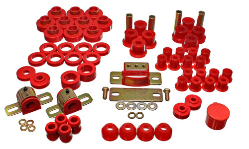 Energy Suspension Red Hyper-Flex Bushing Set for Jeep CJ7 | 2.18102R