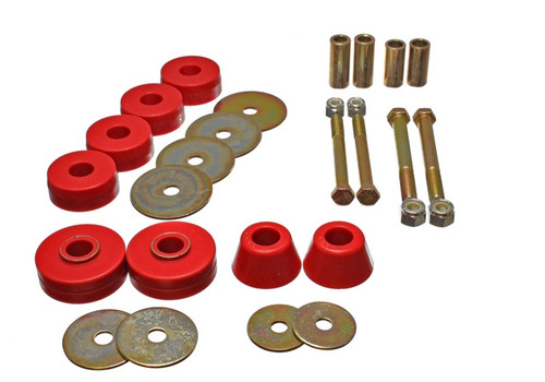 Energy Suspension Red Body Mount Set for Chevrolet Pickup | 3.4137R