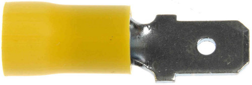 Dorman 12-10 Gauge Male Slide Disconnect Terminal, .250 In., Yellow 638-262 - front view