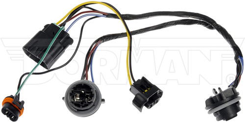 Dorman Wiring Harness Assembly With Two Lamp Sockets And Three Connectors 645-745 - angled view