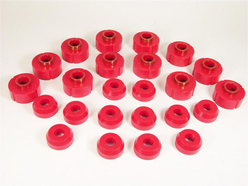 Prothane Red Body Mount Kit for 63-91 Jeep Wagoneer