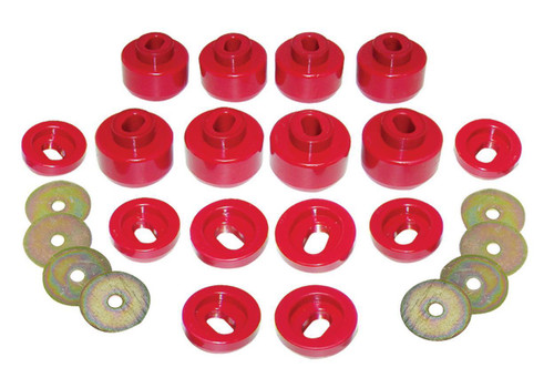Prothane Red Body Mount Kit for 99-06 Chevy Silverado