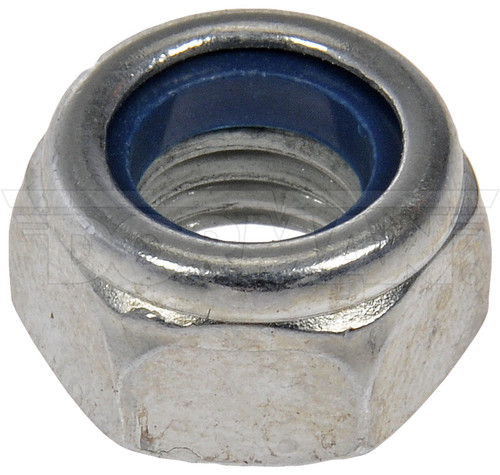 Dorman Hex Lock Nuts With Nylon Ring-Class 8- Thread Size M8-1.25, Height 8mm 878-308 - angled view