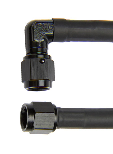 Allstar Performance 48404 | Coated Braided Line 24in #4 Hose -4 90 Deg/-4 Str