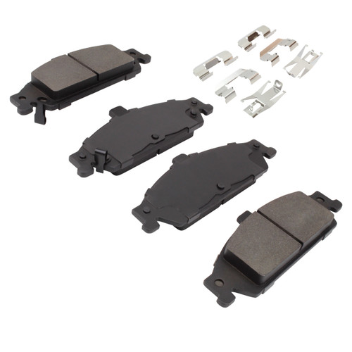 Quality-Built Black Series Ceramic Brake Pads with Hardware 1003-0727C - angled view