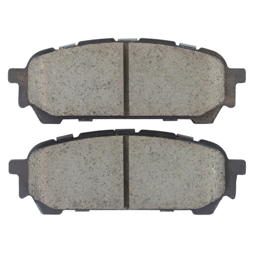Quality-Built Rear Black Series Ceramic Brake Pads with Hardware 1003-1004C - front view