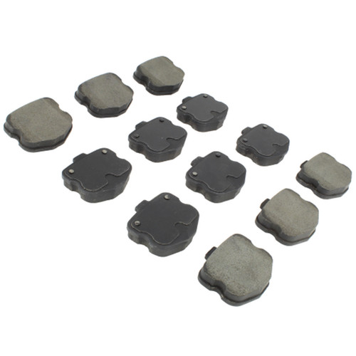 Quality-Built Front Black Series Ceramic Brake Pads with Hardware 1003-1185C - angled view