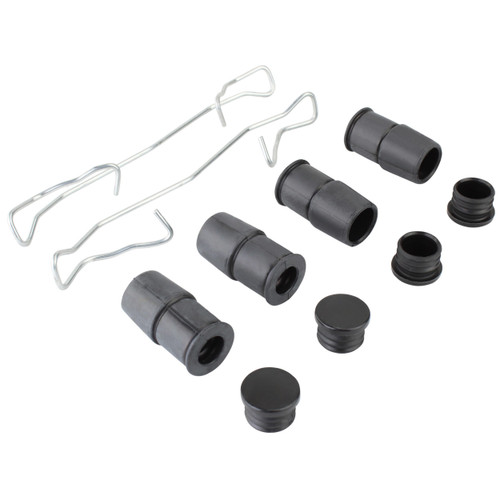 Quality-Built Front Black Series Ceramic Brake Pads with Hardware 1003-1186C - kit contents