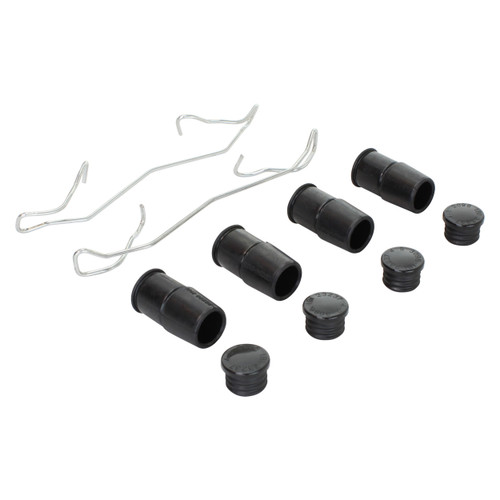 Quality-Built Front Black Series Ceramic Brake Pads with Hardware 1003-1106C - kit contents