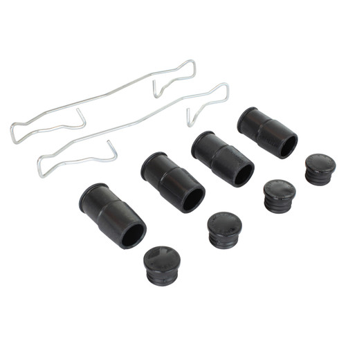 Quality-Built Front Black Series Ceramic Brake Pads with Hardware 1003-1107BC - kit contents