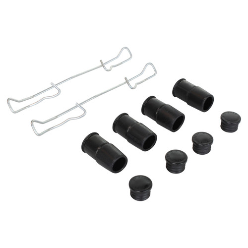 Quality-Built Black Series Ceramic Brake Pads with Hardware 1003-1107C - kit contents