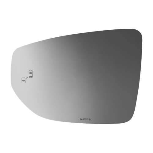 Burco Left Auto-Dimming Fit-Over Door Mirror Glass with Blind Spot and Cross Path Icons 4780BC