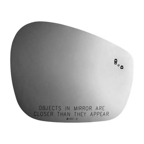 Burco Right Convex Fit-Over Door Mirror Glass with Blind Spot Icon 5851B
