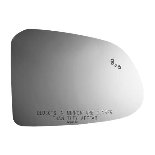 Burco Right Convex Drop-Fit Door Mirror Glass with Blind Spot and Cross Path Icons 5838BC