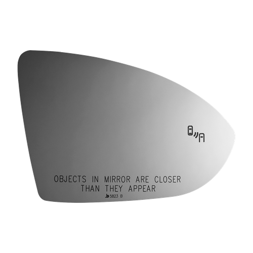 Burco Right Convex Fit-Over Door Mirror Glass with Blind Spot Icon 5823B