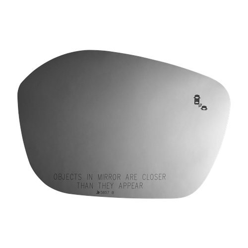 Burco Right Convex Fit-Over Door Mirror Glass with Blind Spot Icon 5857B