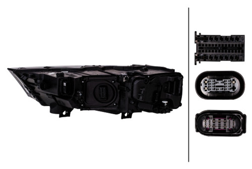 HELLA Right Headlight Assembly 354841101 - back view