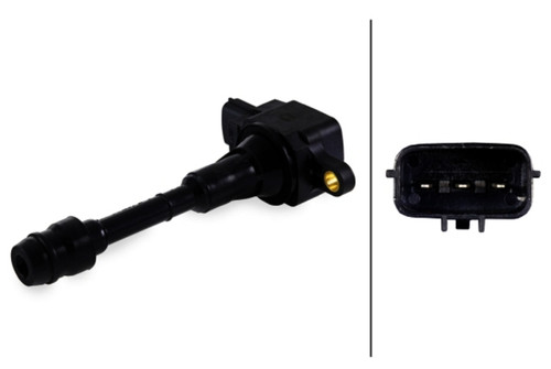 HELLA Ignition Coil 358057221 - front view