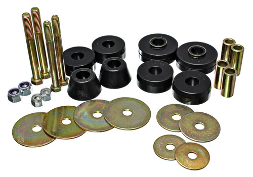 Energy Suspension Body Cab Mount Set - Black 3.4137G