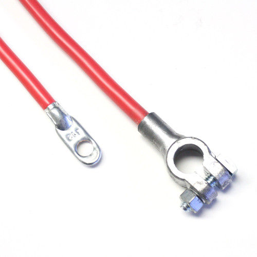 Deka Post Terminal Battery Cable - 2 Gauge 10 in Red 00365 - front view