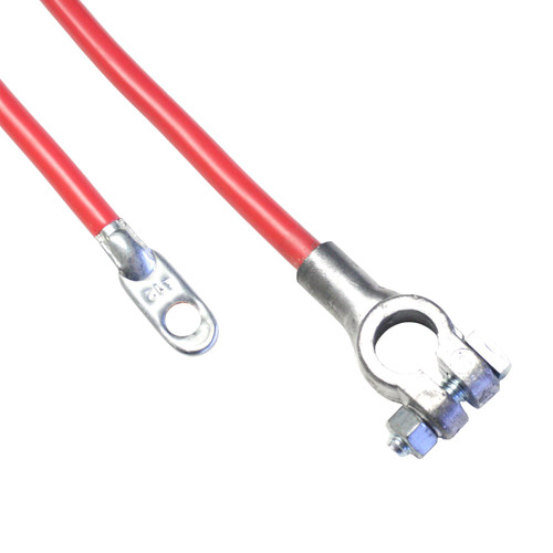 Deka Post Terminal Battery Cable - 2 Gauge 10 in Red 00365 - top view