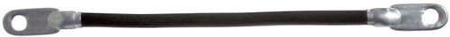 Deka Golf Car Stud Terminal Jumper Cables - 6 Gauge 12 in Black 03333 - front view