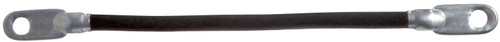 Deka Golf Car Stud Terminal Jumper Cables - 6 Gauge 12 in Black 03333 - top view