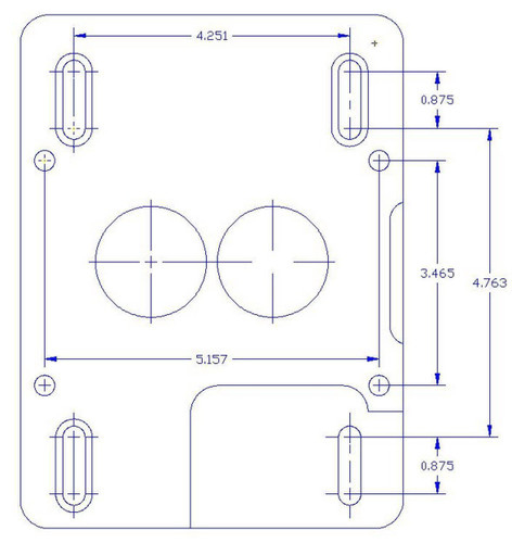 Phenolic Carb Adapter for Holley 2BBL to Q-Jet 4BBL 1in
