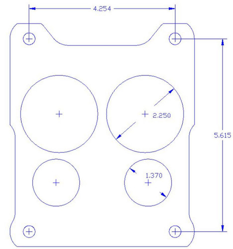 Phenolic Carb Spacer for Q-Jet 4-Hole 1in