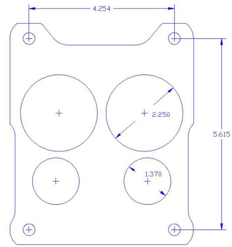 Phenolic Carb Spacer for Q-Jet 4-Hole 1in