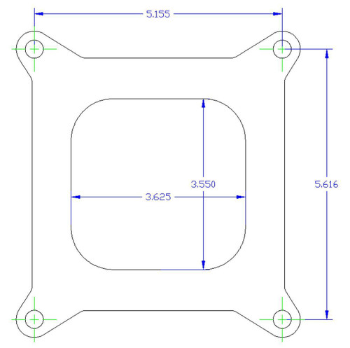 Phenolic Carb Spacer for Holley 4150/4160 Open 1/2in