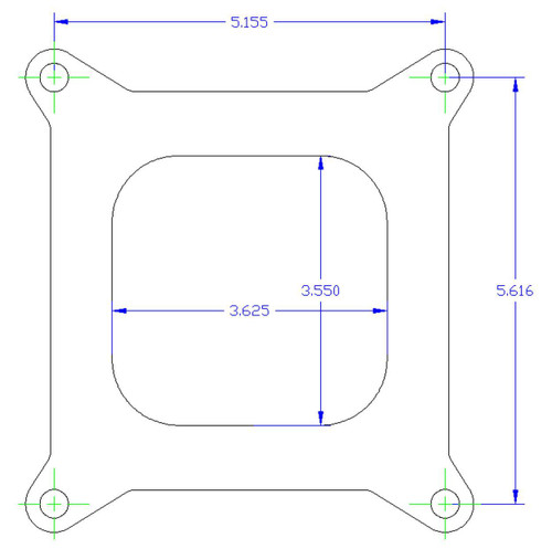 Phenolic Carb Spacer for Holley 4150/4160 Open 1in
