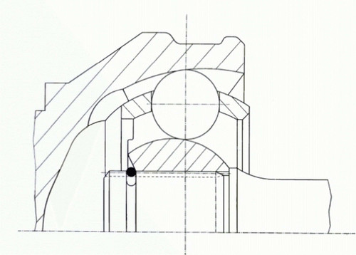 GKN Loebro Front CV Joint Kit 306277 - diagram