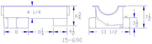 Ford 351W Fox Body Mustang Rear T-Sump Street Oil Pan