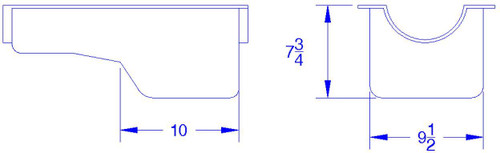 Ford 351W Stock Replacement Front Sump Oil Pan Unplated