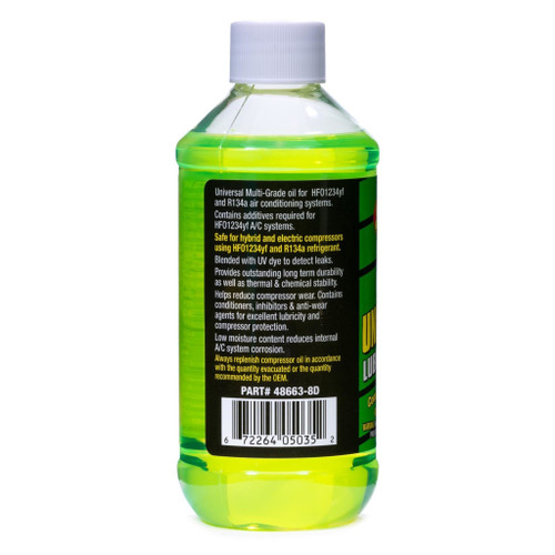 TSI Supercool 1234yf Electric Vehicle POE 68 Viscosity with UV Dye 8oz 48663-8D - left view