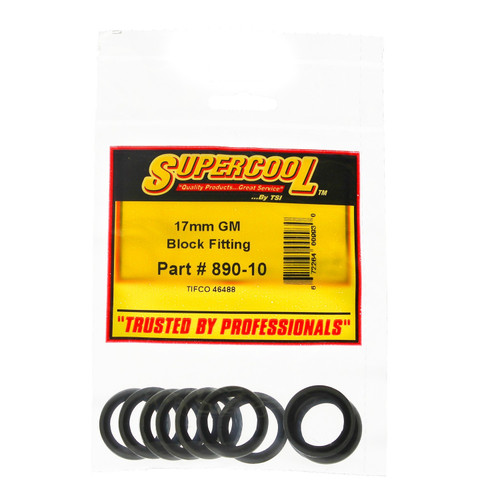 TSI Supercool 17mm GM Block Fitting Compressor Sealing Washer - 10 Pack 890-10 - front view